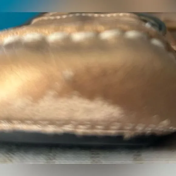 Cole Haan vintage gold loafers with metal buckle - Picture 6 of 7